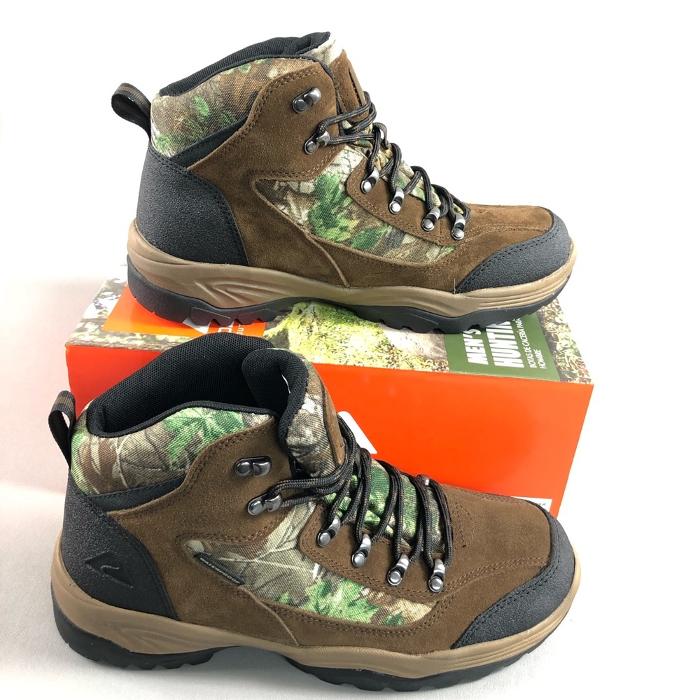 NWT Ozark Trail Men’s Brush Ankle High Waterproof Camo Mid Hiking Boots